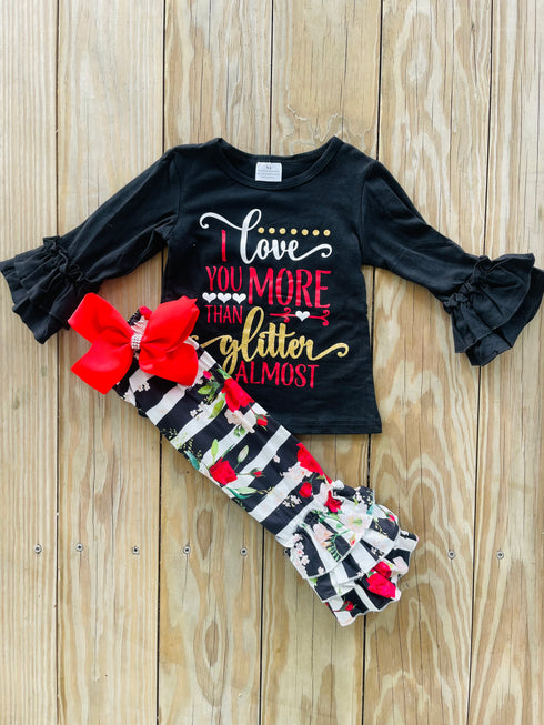 Bowtism Love You More Set with Matching Bow - Bowtism